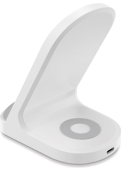 2 In 1 Masaüstü Kablosuz Şarj Cihazı Beyaz PBS129 modelleri