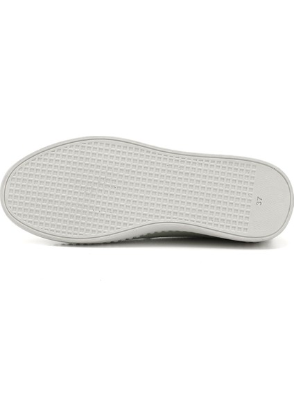 Kadın Su Yeşili Lastik Bağcıklı Hakiki Deri Comfort Ayakkabı