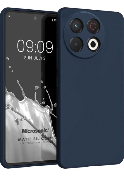 Matte Silicone Tecno Spark 30 Pro Kılıf Lacivert