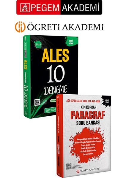 PEGEM AKADEMİ Kim Korkar Paragraf Soru Bankası AGS KPSS ALES DGS