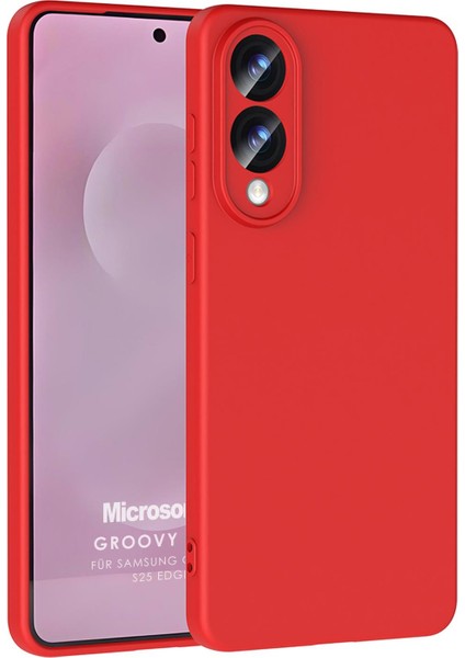 Samsung Galaxy S25 Edge Kılıf Groovy Soft Kırmızı