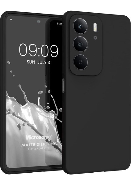 Matte Silicone Realme C75 Kılıf Siyah