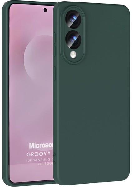 Samsung Galaxy S25 Edge Kılıf Groovy Soft Koyu Yeşil