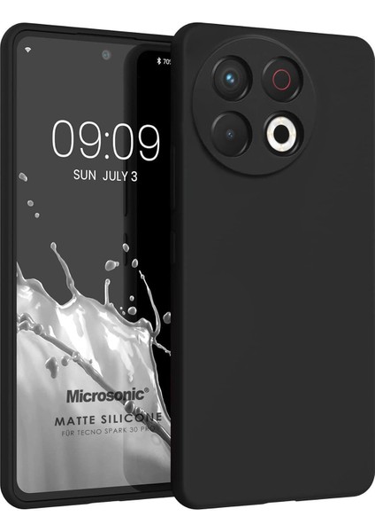 Matte Silicone Tecno Spark 30 Pro Kılıf Siyah