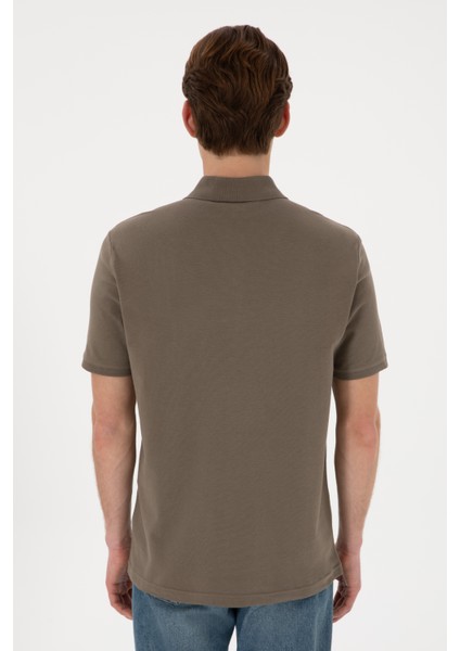 Erkek Vizon Tişört Basic 50306007-VR052