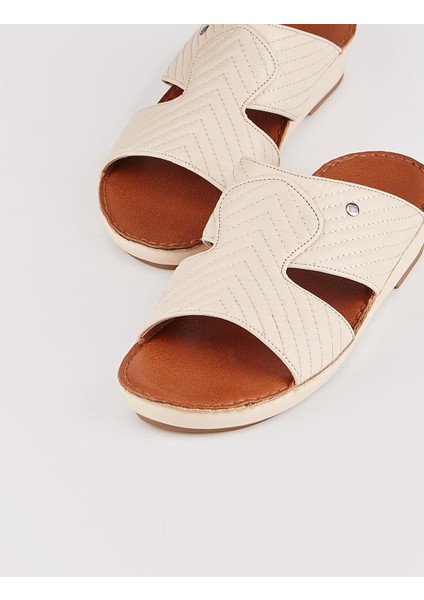 Hakiki Deri Bej Erkek Terlik fırsatları