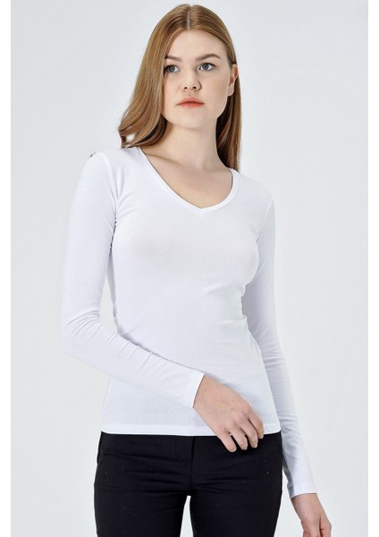 V Yaka Uzun Kol Bluz fiyatları