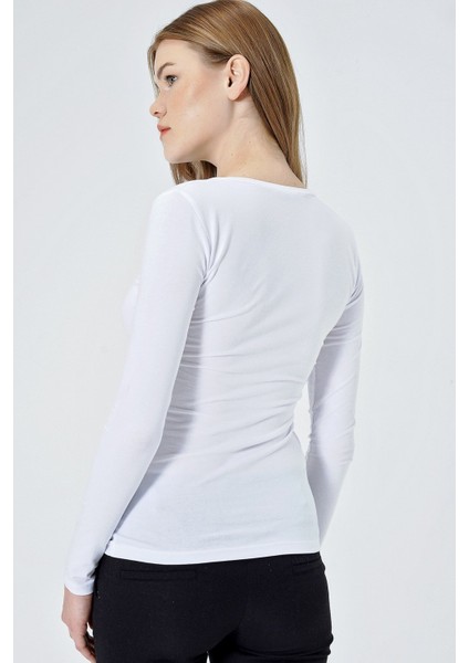 V Yaka Uzun Kol Bluz indirimleri