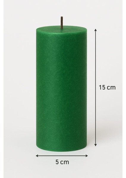 Respira Design Co 5*15 Yeşil Silindir Mum