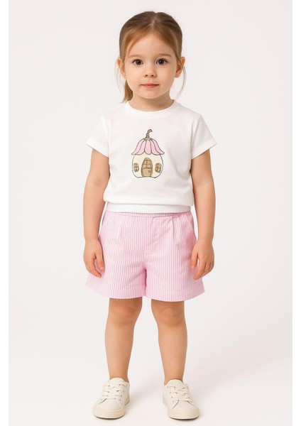 Kız Bebek Magnolia House Tshirt 1-4 Yaş Beyaz