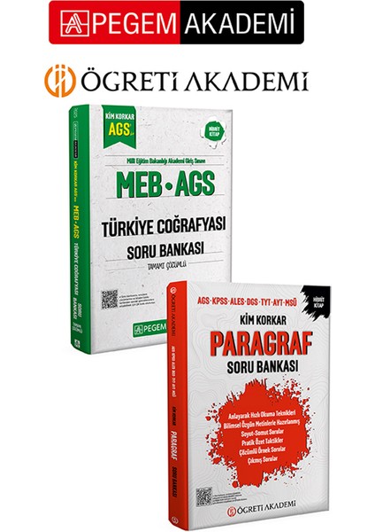 PEGEM AKADEMİ Kim Korkar Paragraf Soru Bankası AGS KPSS ALES DGS