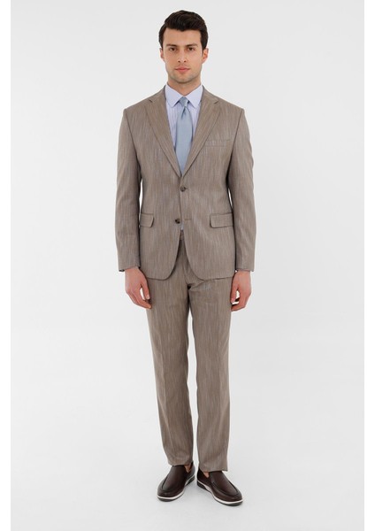 Kahve Comfort Fit 6 Drop Takım Elbise