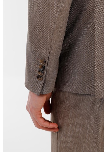 Kahve Comfort Fit 6 Drop Takım Elbise