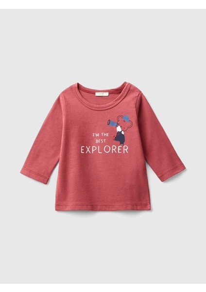 Erkek Bebek Gizli Çıtçıtlı Sweatshirt 1-18AY Tarçın