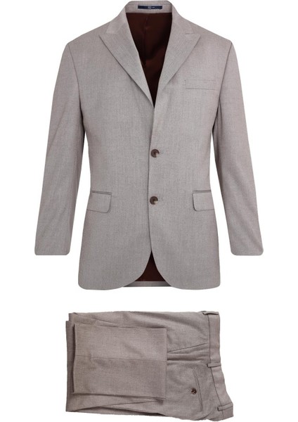 Kahve Comfort Fit 6 Drop Takım Elbise