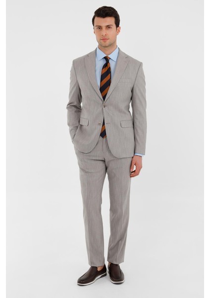 Gri Comfort Fit 6 Drop Takım Elbise