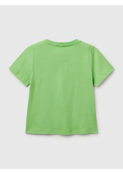 Erkek Çocuk Baskılı Tshirt 1-6 Yaş Yeşil modelleri