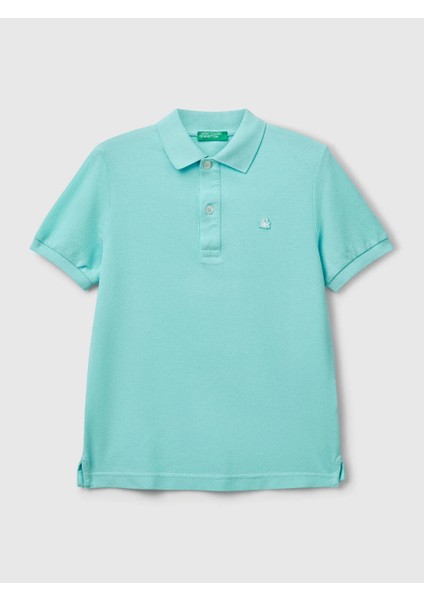 Erkek Çocuk Polo Yaka Tshirt 6-14 Yaş Mint