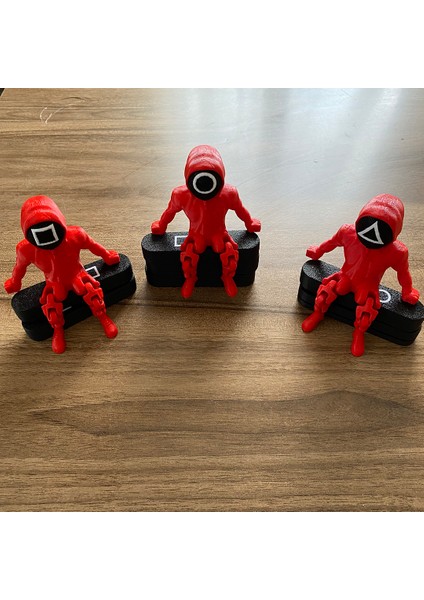 Squid Game Muhafız Seti, 3D Baskı Squid Game Askerleri 3'lü Set