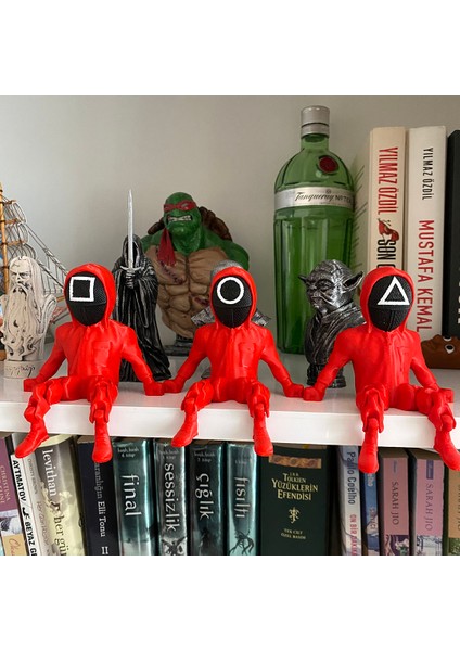 Squid Game Muhafız Seti, 3D Baskı Squid Game Askerleri 3'lü Set