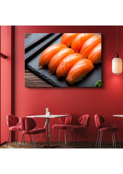 Somon Nigiri - Taze Deniz Ürünleri Kanvas Tablo