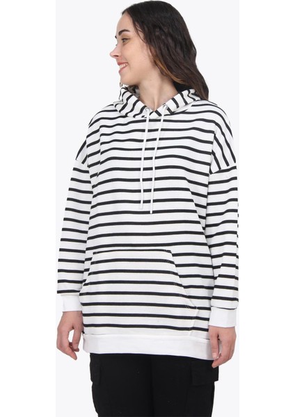 5041 Çizgili Kapşonlu Tunik fiyatları