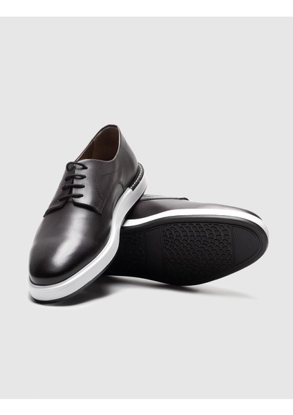 Hakiki Deri Gri Bağcıklı Erkek Günlük Ayakkabı indirimleri