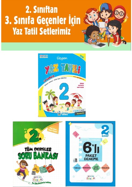 Üçgen 2.sınıftan 3.sınıfa Geçenler Için Yaz Tatil Seti