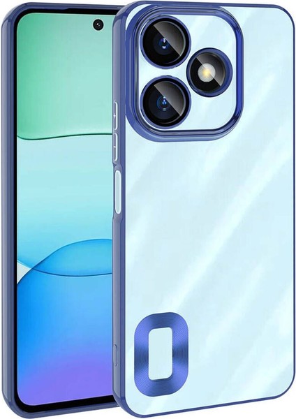 Xiaomi Redmi 13 4g Kılıf Logo Yeri Açık Kamera Lens Önü Korumalı Renkli Kenarlı Şeffaf Silikon