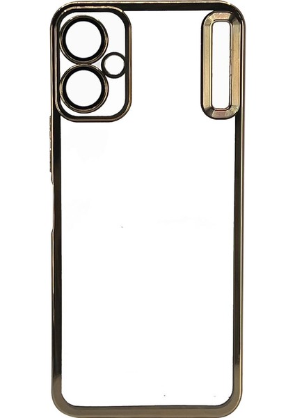 Tecno Spark 9t Kılıf Logo Yeri Açık Kamera Lens Korumalı Renkli Kenarlı Şeffaf Silikon