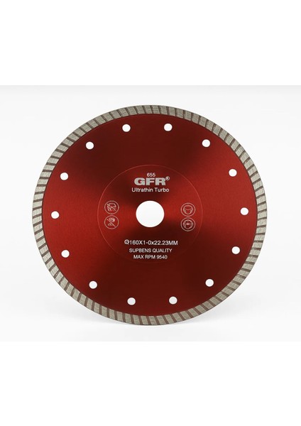 Hassas Kesim Elmas Testere Çapaksız Kesim 180 mm Seramik Porselen