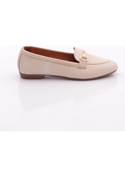 102-23Y Kadın Metal Aksesuarlı Zenne Babet