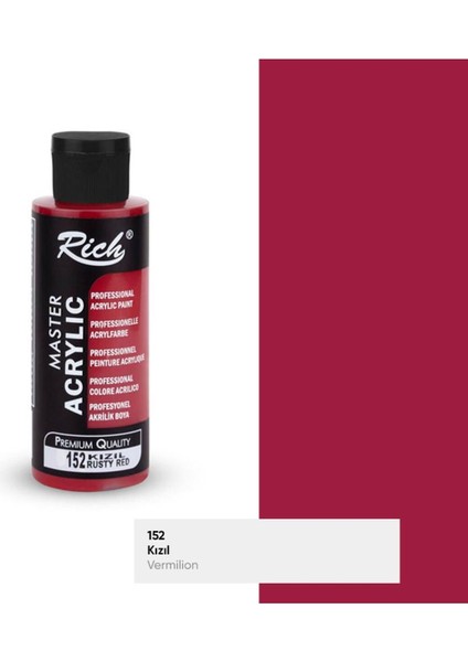 Master Acrylic Akrilik Boya 152 Kızıl 120 cc