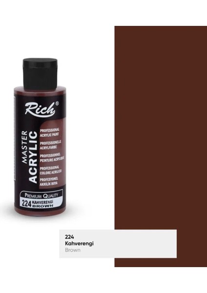 Rich Master Acrylic Akrilik Boya 224 Kahverengi 120 cc