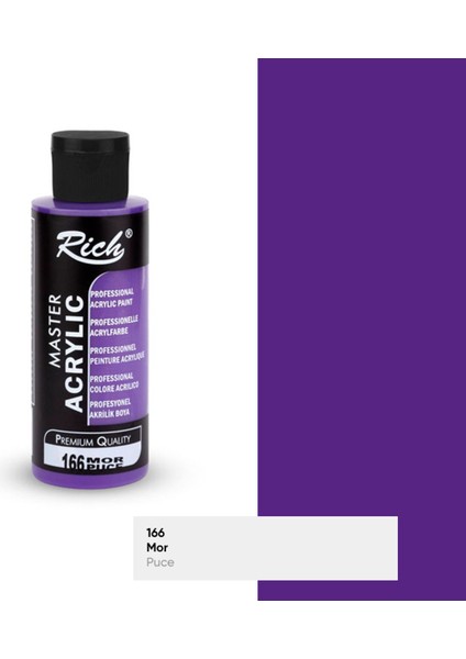 Master Acrylic Akrilik Boya 166 Mor 120 cc