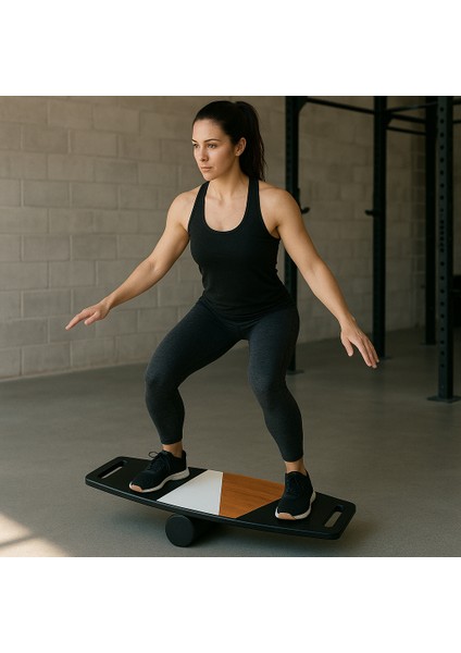 Renkli Denge Tahtası Balance Roller Board Sörf Eğitim Tahtası Kaykay Eğitim Tahtası 73 x 31 cm