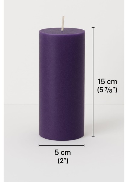 Respira Design Co 5*15 Mor Silindir Mum