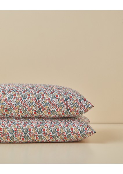 Posy Garden Kolay Ütülenir 2'li Yastık Kılıfı 50X70 cm Kırmızı - Yeşil fiyatları
