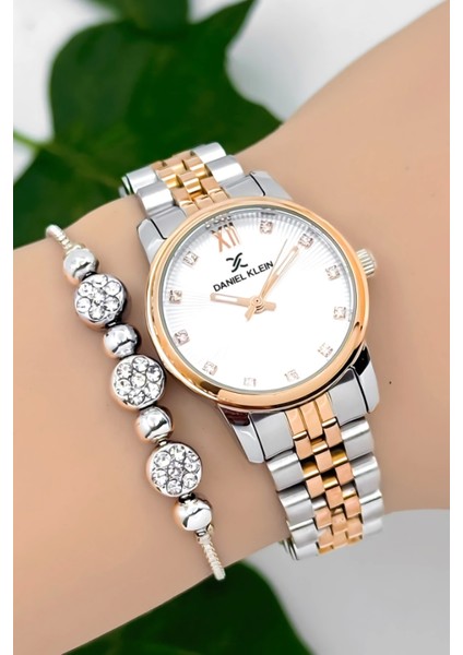 Çelik Kordon Kadın Kol Saati 3 Atm Suya Dayanıklı Gümüş-Rose ZMDK1184
