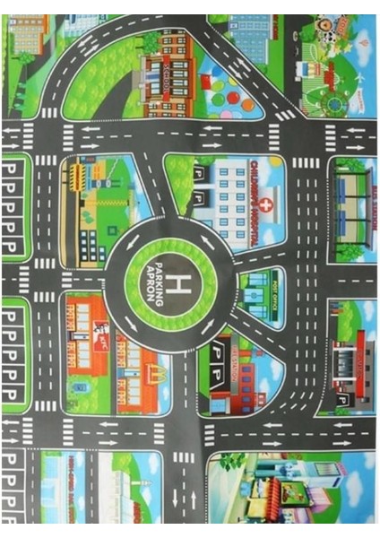 Zhltoys Çocuk Oyun Matı Mutlu Şehir Hayatı 83X57 cm fiyatları