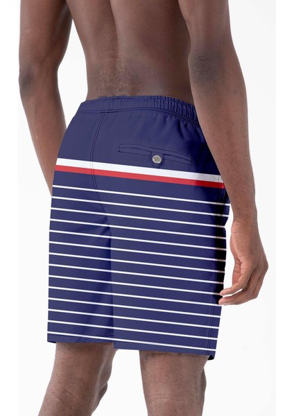 Uzun Boy Model Su Itici Özellikli Dijital Baskılı Erkek Plaj Deniz Şort Mayo 237-LACIVERT fiyatları