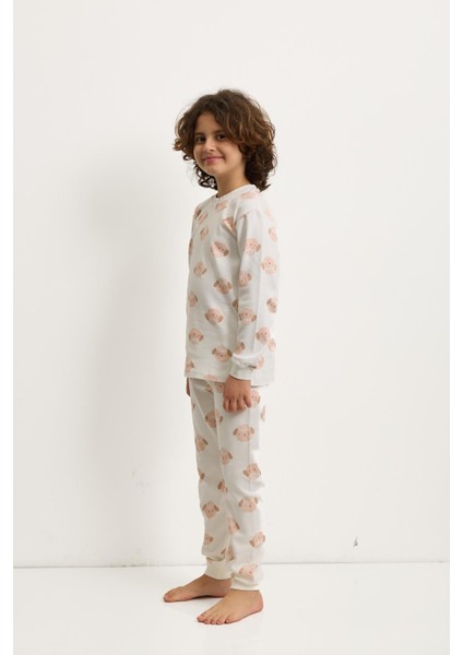 Çocuk Kuzucuk Baskılı Pijama Takımı