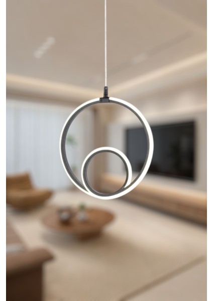 Modern Siyah Damla Göz Model 3 Renk (Beyaz & Sarı & Günışığı) LED Avize