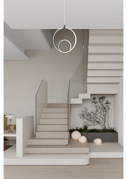 Modern Siyah Damla Göz Model 3 Renk (Beyaz & Sarı & Günışığı) LED Avize