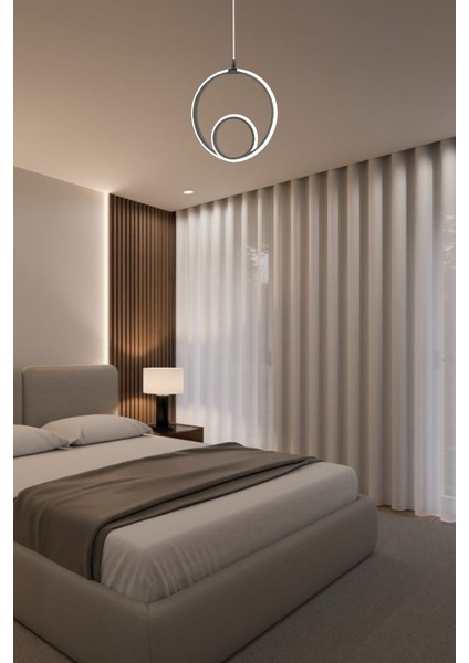 Modern Siyah Damla Göz Model 3 Renk (Beyaz & Sarı & Günışığı) LED Avize
