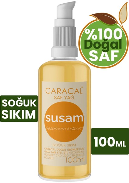 Soğuk Sıkım Susam Yağı 100 ml Saf Doğal