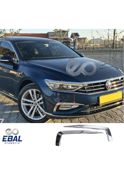 Vw Passat B8,5 Krom Sis Farı Çerçevesi 2 Prç. 2019 Üzeri P.çelik