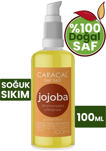Doğal Jojoba Yağı Soğuk Sıkım %100 Saf 100ML