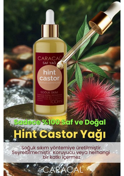 Doğal Hint Yağı Soğuk Sıkım Hint Yağı Saf Hint Kastor Yağı 100ml Castor Oil