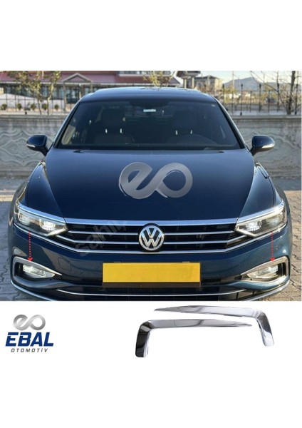 Vw Passat B8,5 Krom Sis Farı Çerçevesi 2 Prç. 2019 Üzeri P.çelik